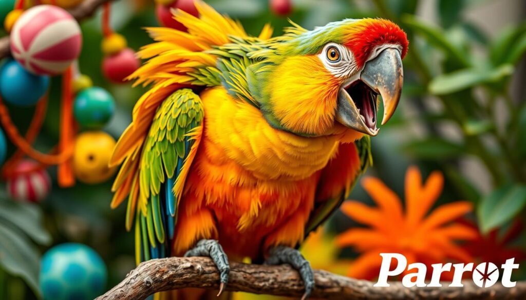 aggressive parrot