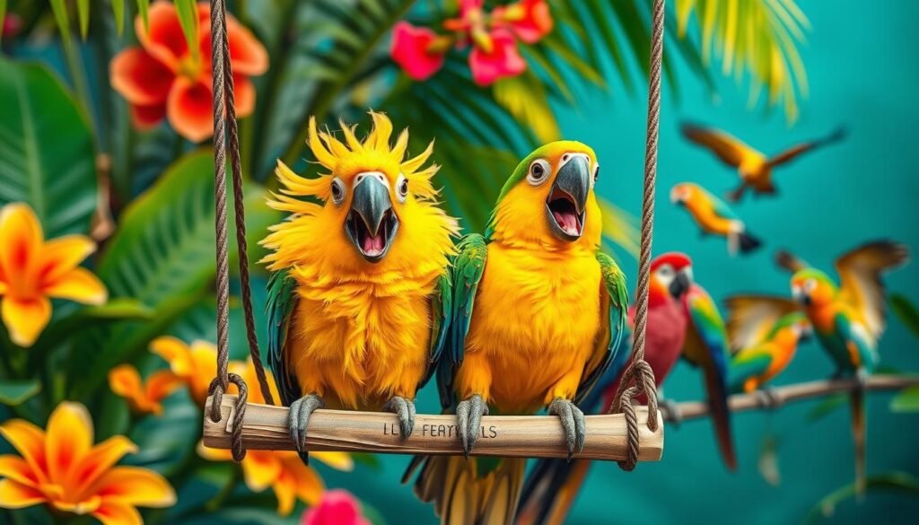 happy parrot behavior