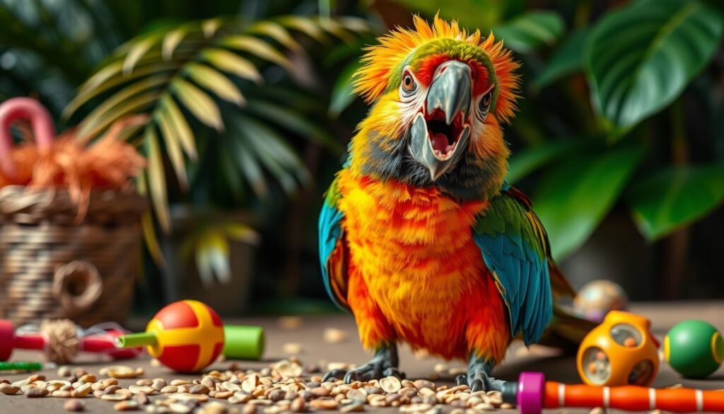 parrot aggression