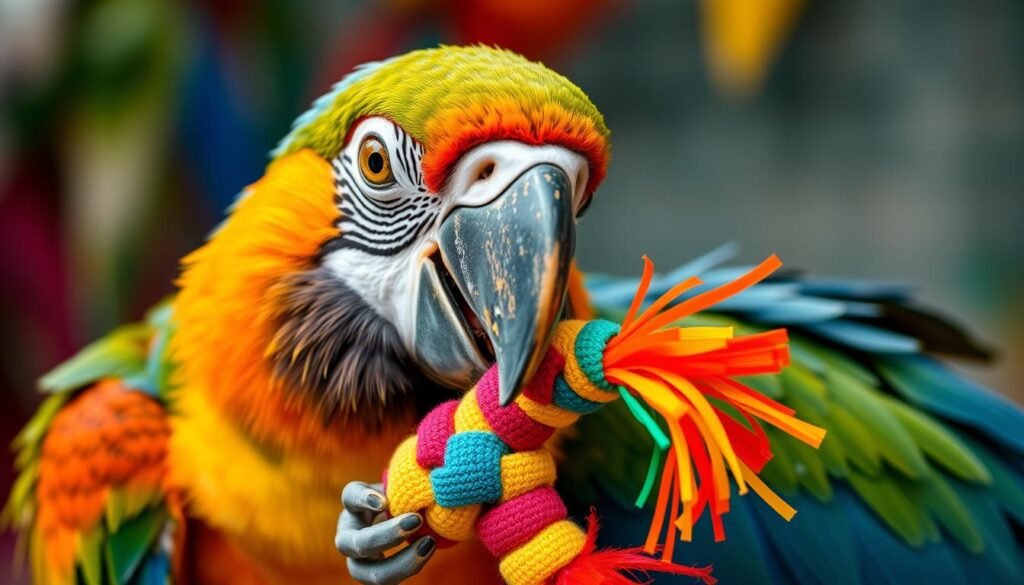 parrot biting