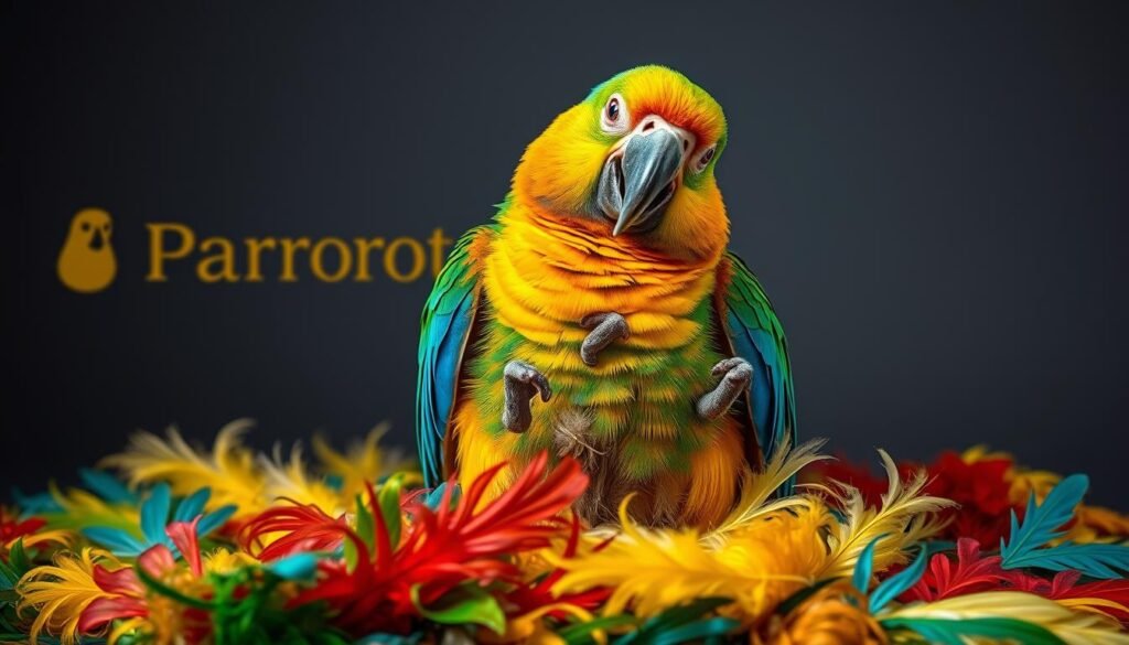 parrot moulting