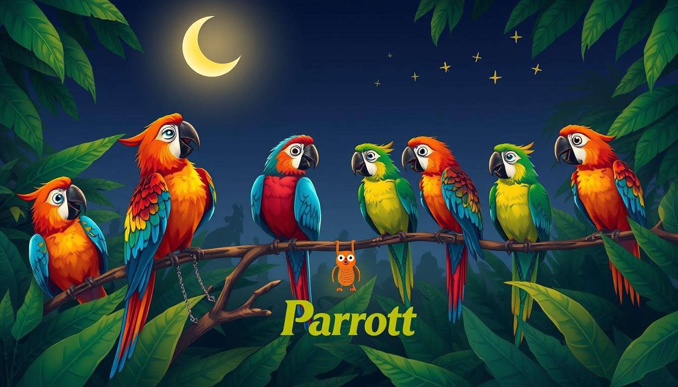 parrot nighttime