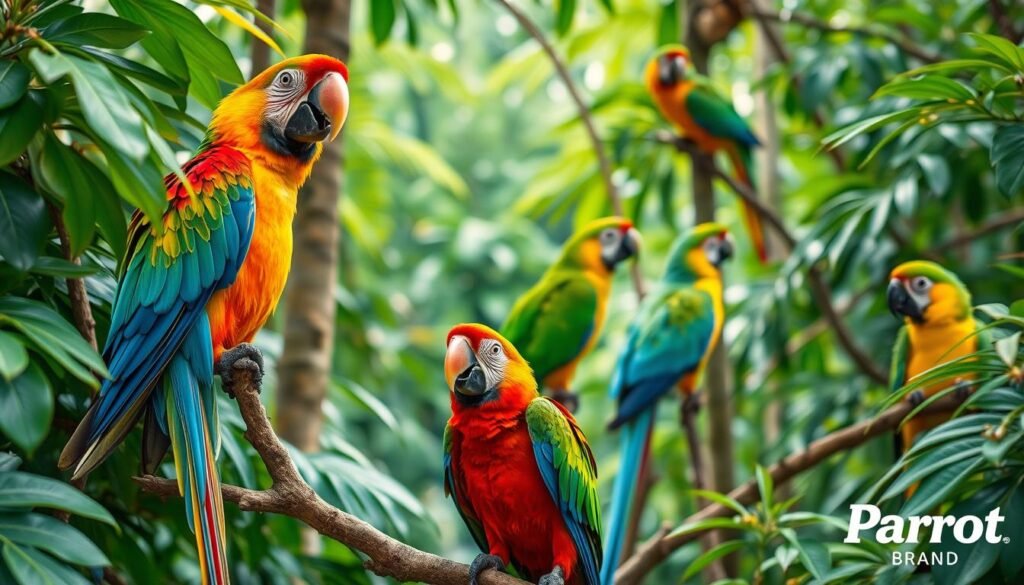 parrots in the wild